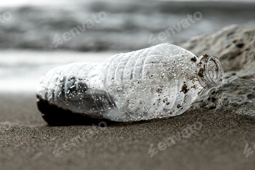 Preview: Plastic Water Bottle Waste Washed Up On The Beach Pollution