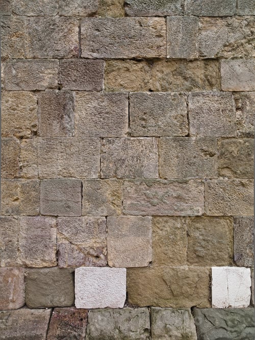 Preview: Various Blocks Of Shape And Color Form This Ancient Tuscan Wall.