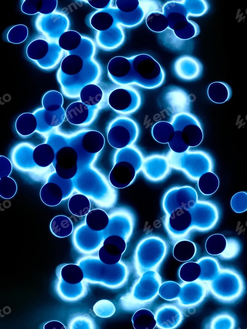 Preview: Abstract Diffused Festive Holiday Background Of Christmas Lights On Dark Background