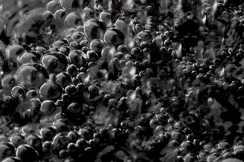Preview: Close Up Water Droplet Affect The Surface, Forming Rings On The Surface And Making A Perfect