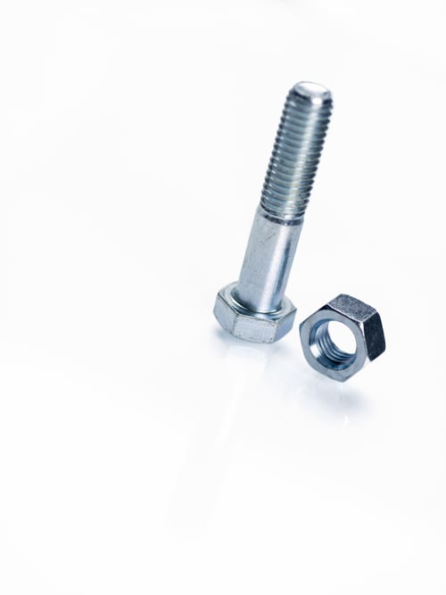 Preview: Nuts And Bolts On White Background