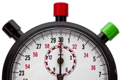 Preview: Stop Watch Isolated On White Background