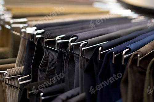 Preview: Close-Up Shot Of Clothes On Hanger.