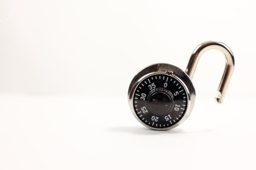 Preview: Open Padlock On A White Background