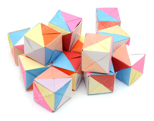 Preview: Paper Cubes, Form Box Cakes Pile