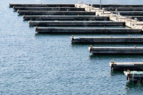 Preview: Empty Floating Docks In A Marina In A Ladder Formation