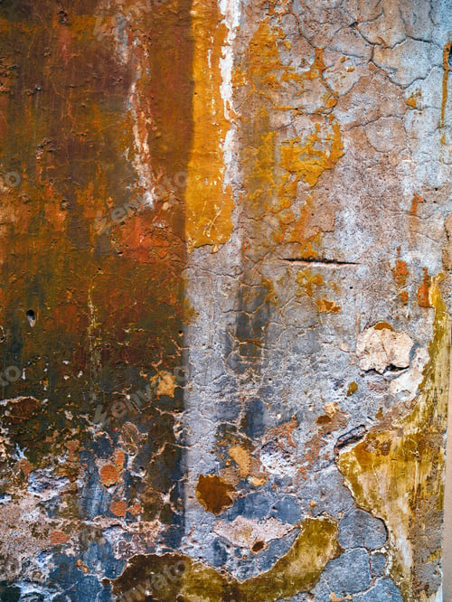Preview: A Painted Is Worn Away To Expose The Concrete Underneath