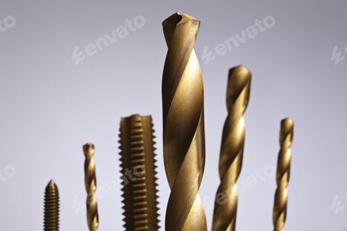 Preview: Image Of Drill Bit Sizes Isolated On A Gray Background