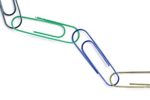 Preview: Image Of A Colorful Paper Clip Binding Each Other