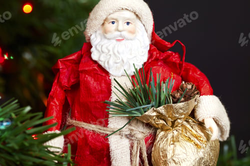 Preview: Santa Claus Figurine In A Festive Setting