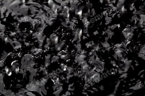 Preview: Close Up Water Droplet Affect The Surface, Forming Rings On The Surface And Making A Perfect