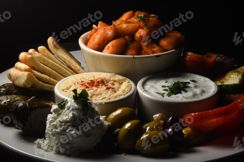 Preview: Vegetarian Mixed Appetizer Table Spread