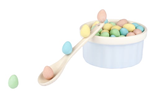 Preview: Image Of A Colorful Easter Eggs Bowl Isolated On