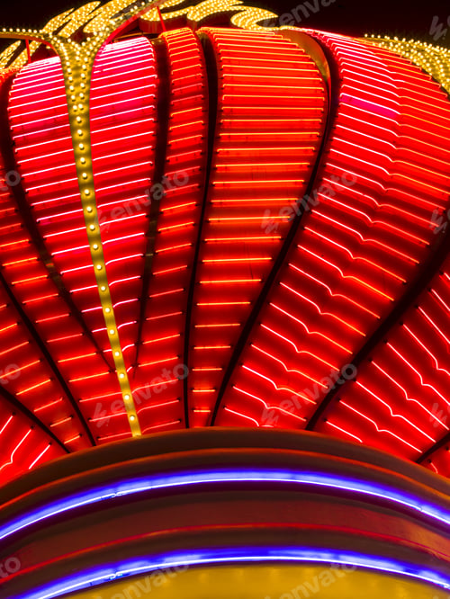 Preview: Casino Or Carnival Neon Lights Closeup Detail