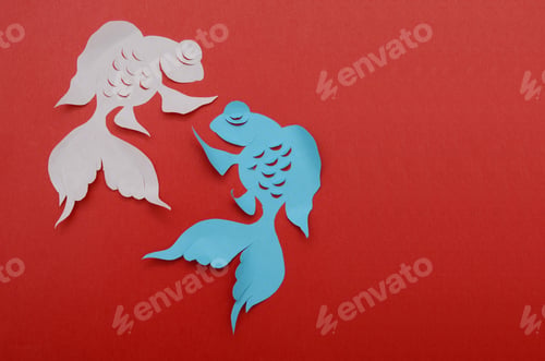 Preview: Origami Fish Swimming Background