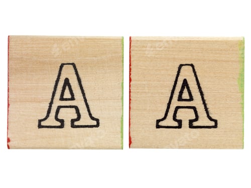 Preview: Wood Tile With A Symbol Isolated On White