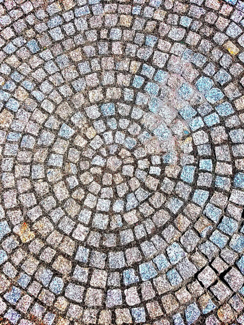 Preview: Rustic Grungy Stone Tile Circle Texture Background