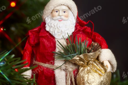 Preview: Santa Claus Figurine In A Festive Setting