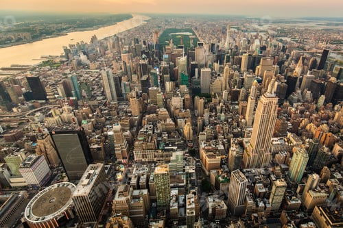 Preview: New York City At Sunset Aerial View
