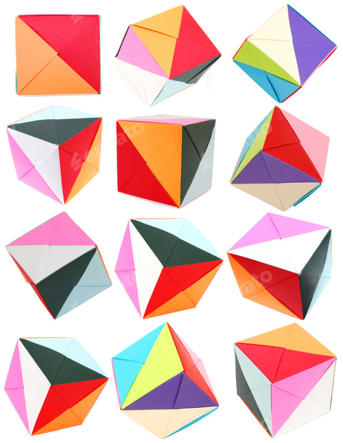 Preview: A Set Of Origami Paper Blocks