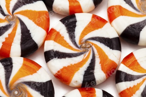 Preview: Cropped Detailed Shot Of Hard Candies With Swirl Design.