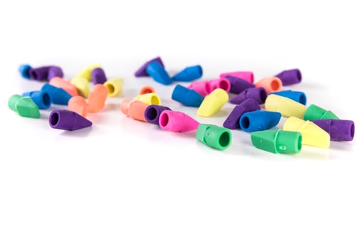 Preview: Scattered Rubber Pencil Topper Erasers In Multiple Colors