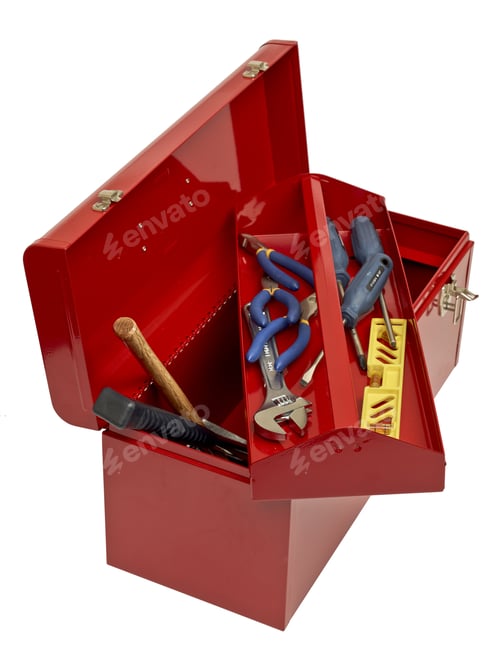 Preview: Open Red Toolbox With Tools