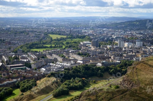 Preview: Scenic Views Of Edinburgh Scotland From Archer'S Seat In Scotland.
