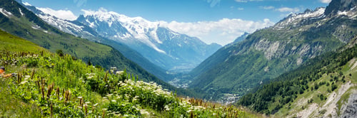 Preview: View Of The Vallorcine And Chamonix Area Of The French Alps From A High Vantage Point On A Clear
