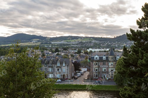 Preview: Scotland - September 07 2019: View Of The City From The Inverness Castle At Sunset, Uk September
