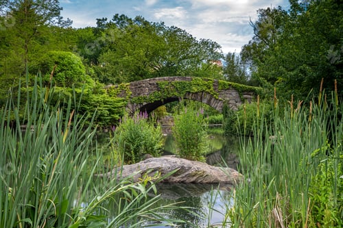 Preview: Gapstow Bridge In Central Park In Late Summer Early Morning