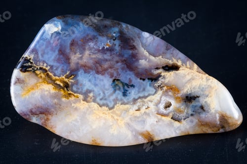 Preview: Close Up Of A Beautiful Polished Stone With Interesting Details In The Texture And Natural Colors