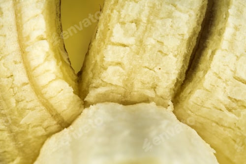 Preview: Extreme Macro View Of A Bitten Peeled Banana