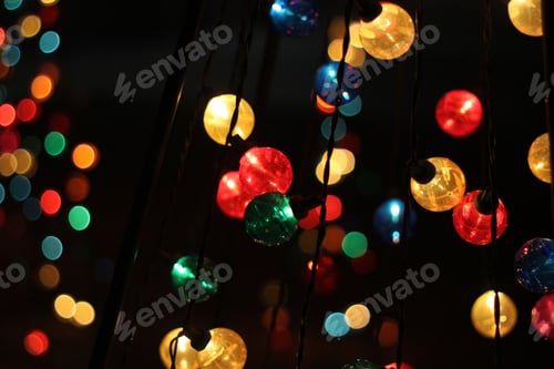 Preview: A Close Up Look At Isolated Multicolor Christmas Lights 5635