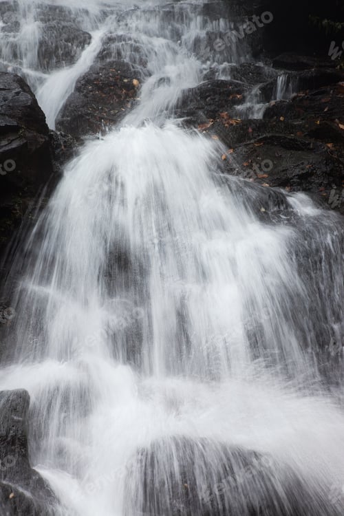 Preview: Cascading Stream In Black And White