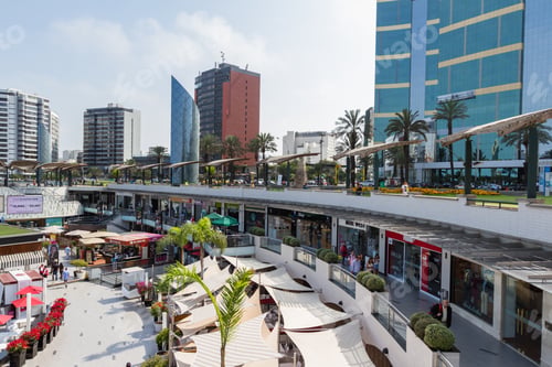Preview: Miraflores, Lima - May 10 : Beautiful View Of Larcomar, A Multilevel Entertainment, Food And