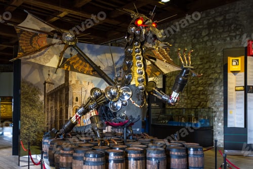 Preview: London - September 05 2019: Close Up Of The Mighty Dragon In The Tower Of London, London September