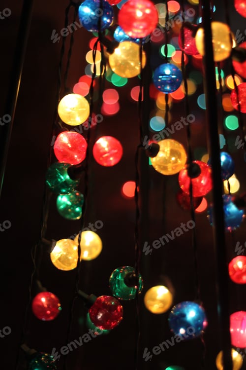 Preview: A Close Up Look At Isolated Multicolor Christmas Lights 5645