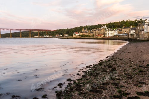 Preview: South Queensferry, Scotland - September 16 2019: Afternoon View Of The Beautiful Homes In The