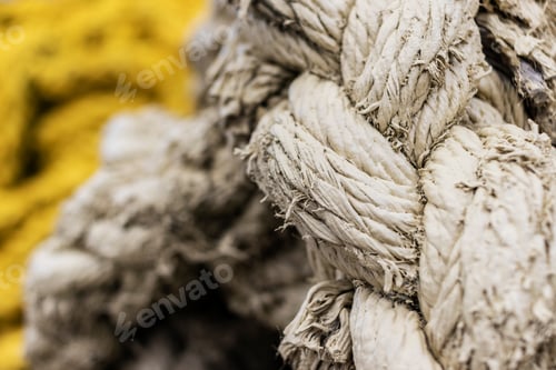 Preview: Large Coil Of Painted Rope Selective Focus