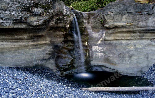 Preview: Sandcut Beach Waterfall In Summer