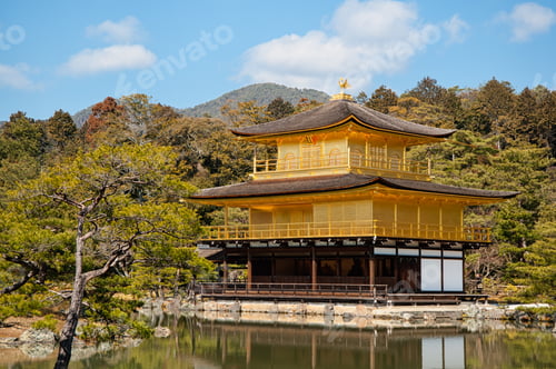 Preview: Kinkakuji Golden Pavilion Temple In Kyoto.