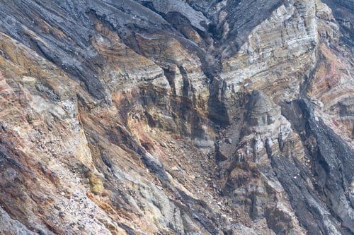 Preview: Close Up Of The Area Surrounding The Poas Volcano In Costa Rica Showing Erosion And Details Of The