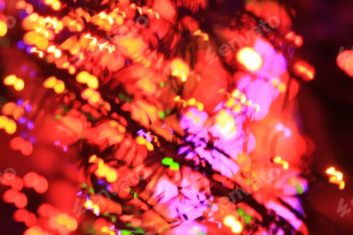 Preview: Christmas Season Night Lights - Abstract Art And Background Beauty Of Wonder - Lights Of Red, Blue