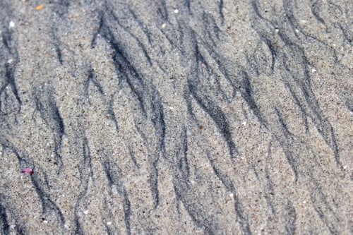 Preview: Close Up Of A Beach Sand With Different Layers Of White And Black Sand Exposed