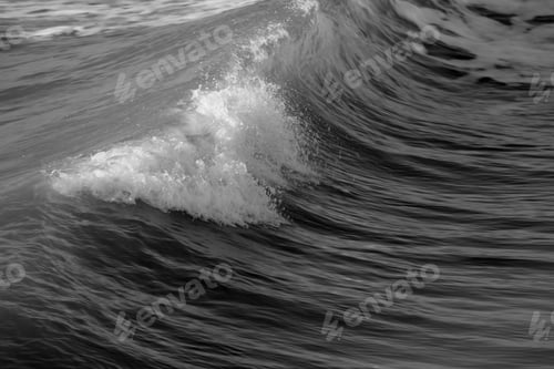 Preview: Ocean Surf In The Sunshine In Black And White
