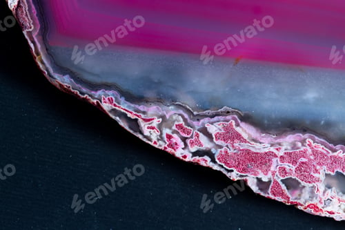 Preview: Macro Of A Beautiful Pink Stone Cut And Polished With An Interesting Pattern