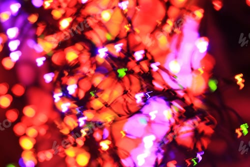 Preview: Christmas Season Night Lights - Abstract Art And Background Beauty Of Wonder - Lights Of Red, Blue