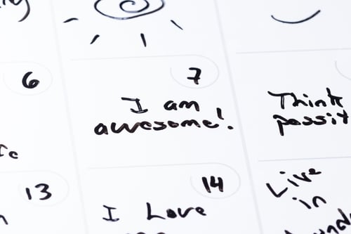 Preview: Dry Erase Calendar With Different Positive Messages On Every Different Day As A Concept For A