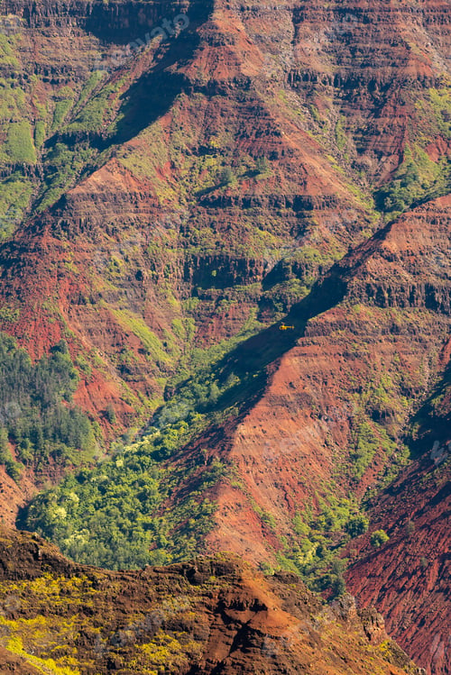 Preview: Views Over Waimea Canyon, Aka The Grand Canyon Of The Pacific, On A Sunny Day. Beautiful Red Sand